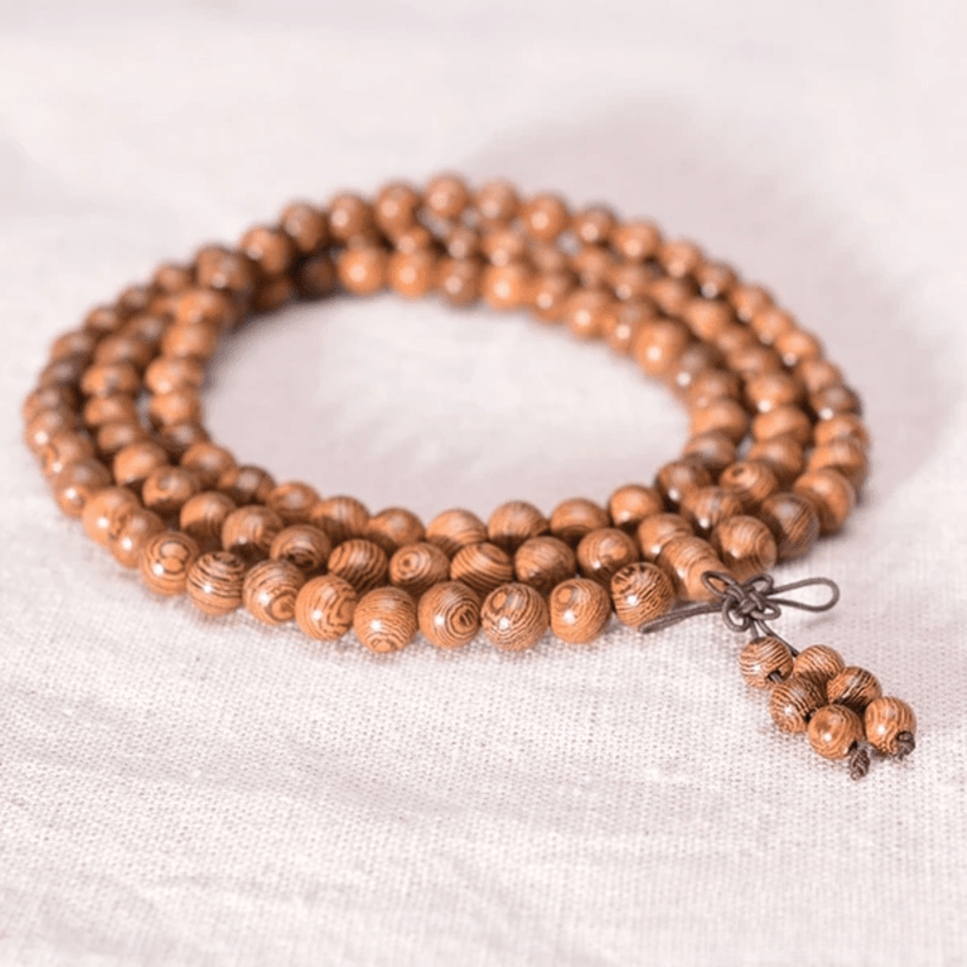 Bracelet Mala Bouddhiste Tibétain en Bois