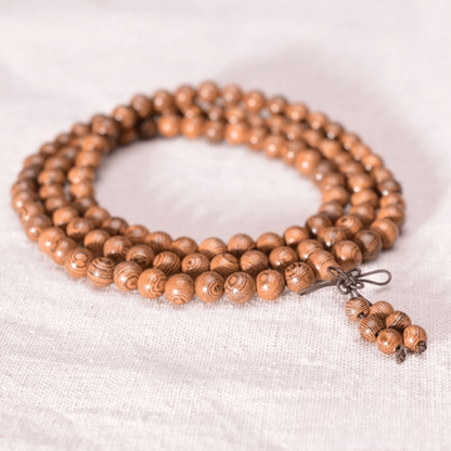Bracelet Mala Bouddhiste Tibétain en Bois