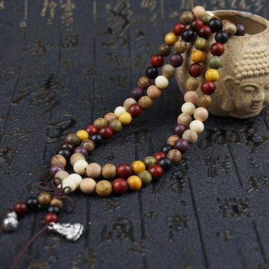 Bracelet Mala Bouddhiste Tibétain en Bois de Santal