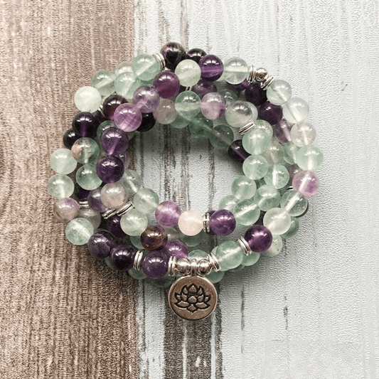 Bracelet Mala en Fluorite