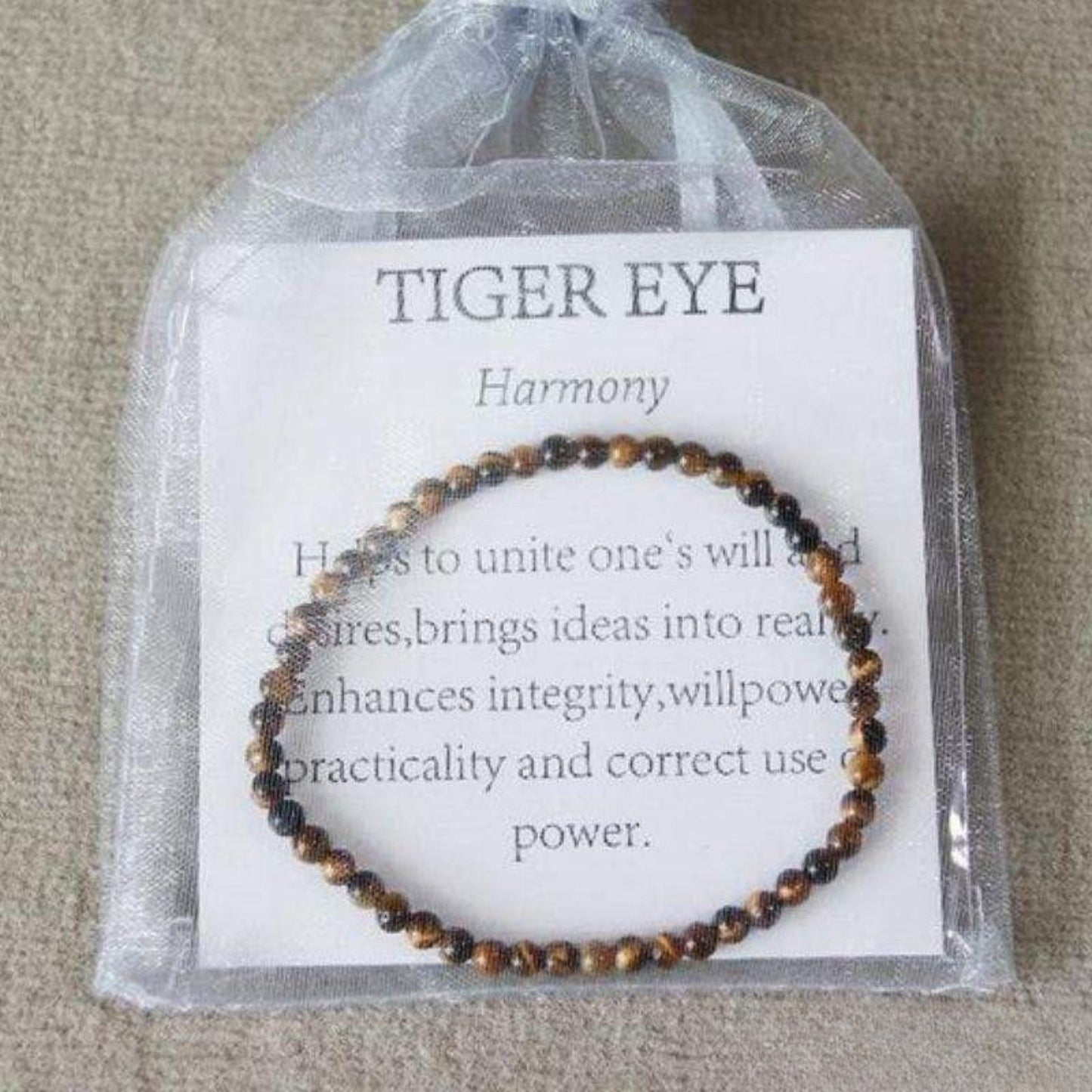 Tiger Eye Bracelet 4mm