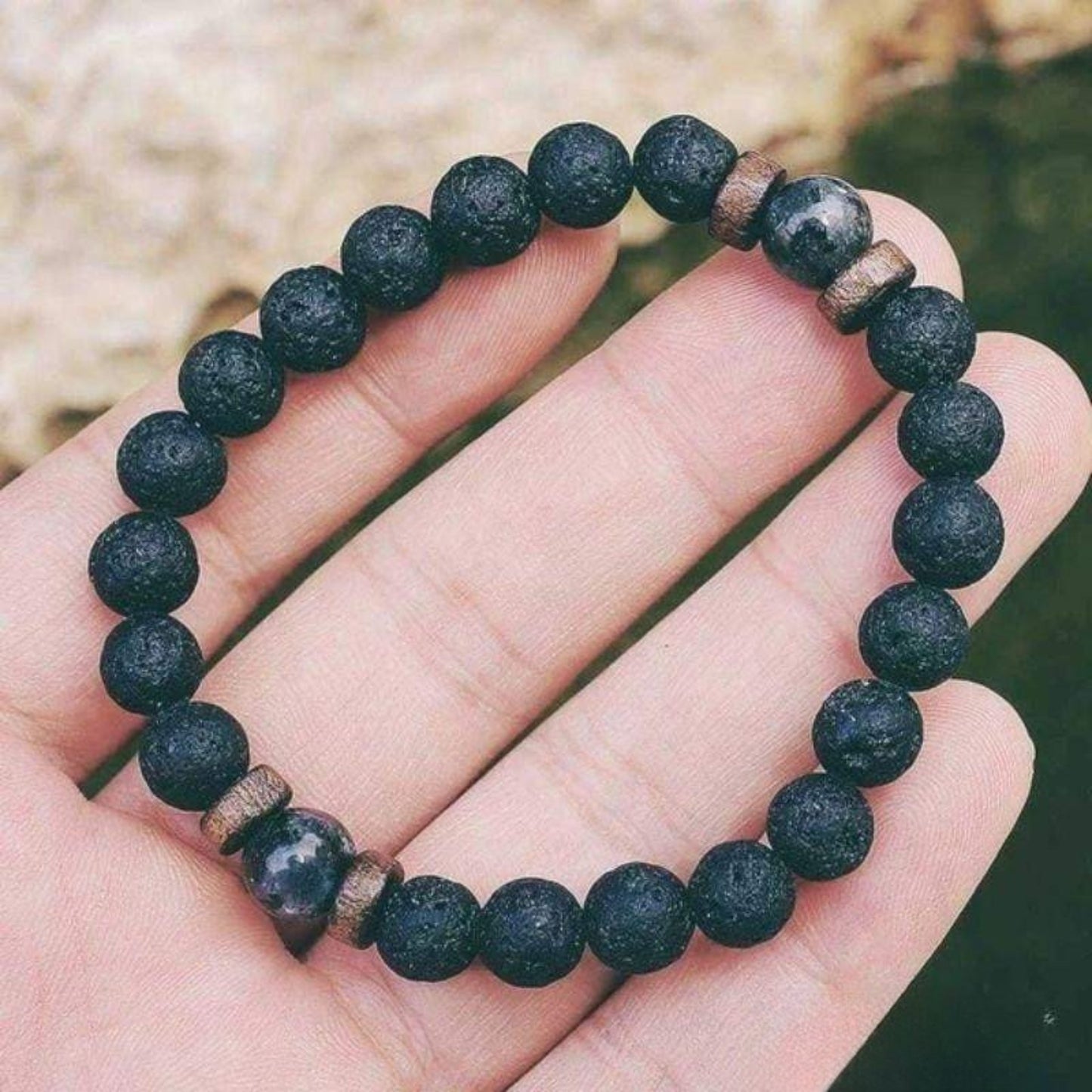 Lava Stone Bracelet for Men and Women
