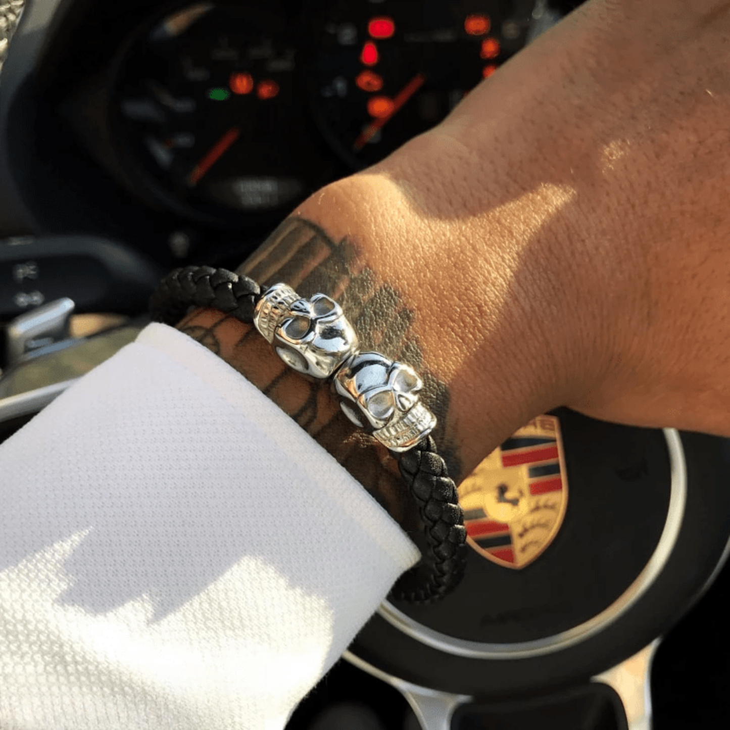 Skull Leather Bracelet