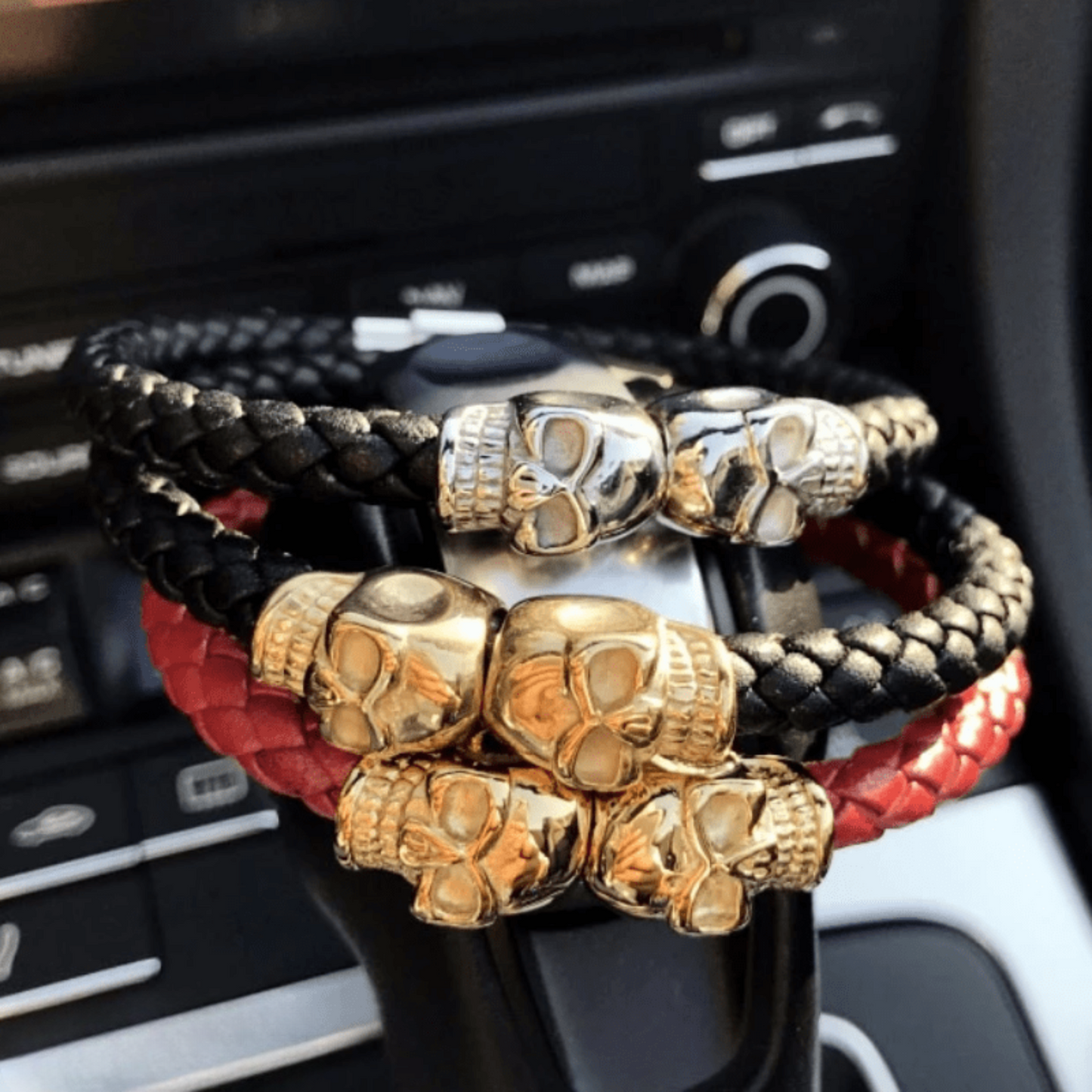 Skull Leather Bracelet