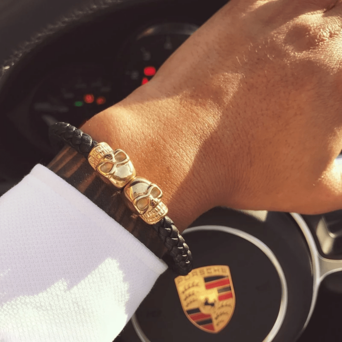 Skull Leather Bracelet