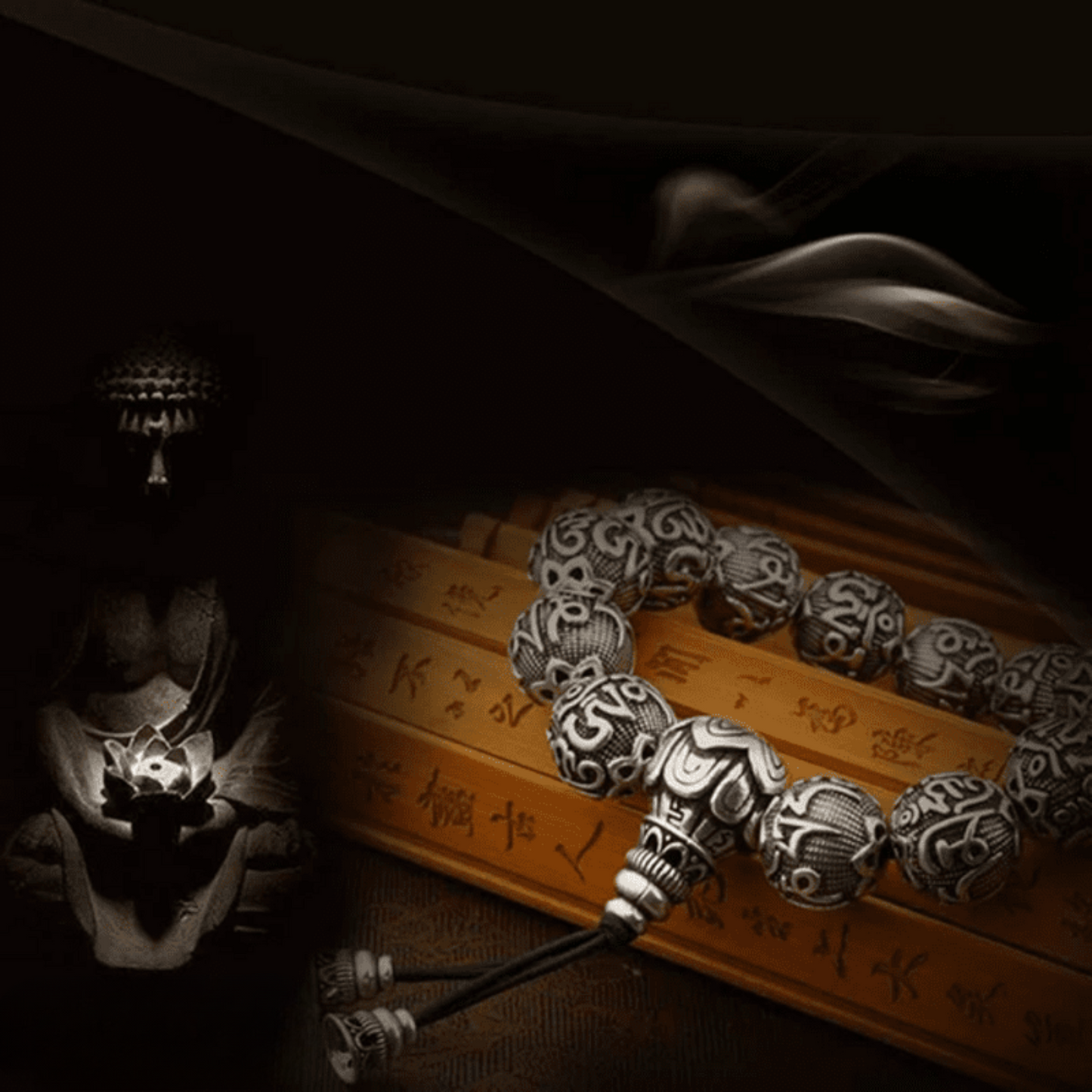 Tibetan bracelet with mantra "Om Mani Padme Hum"