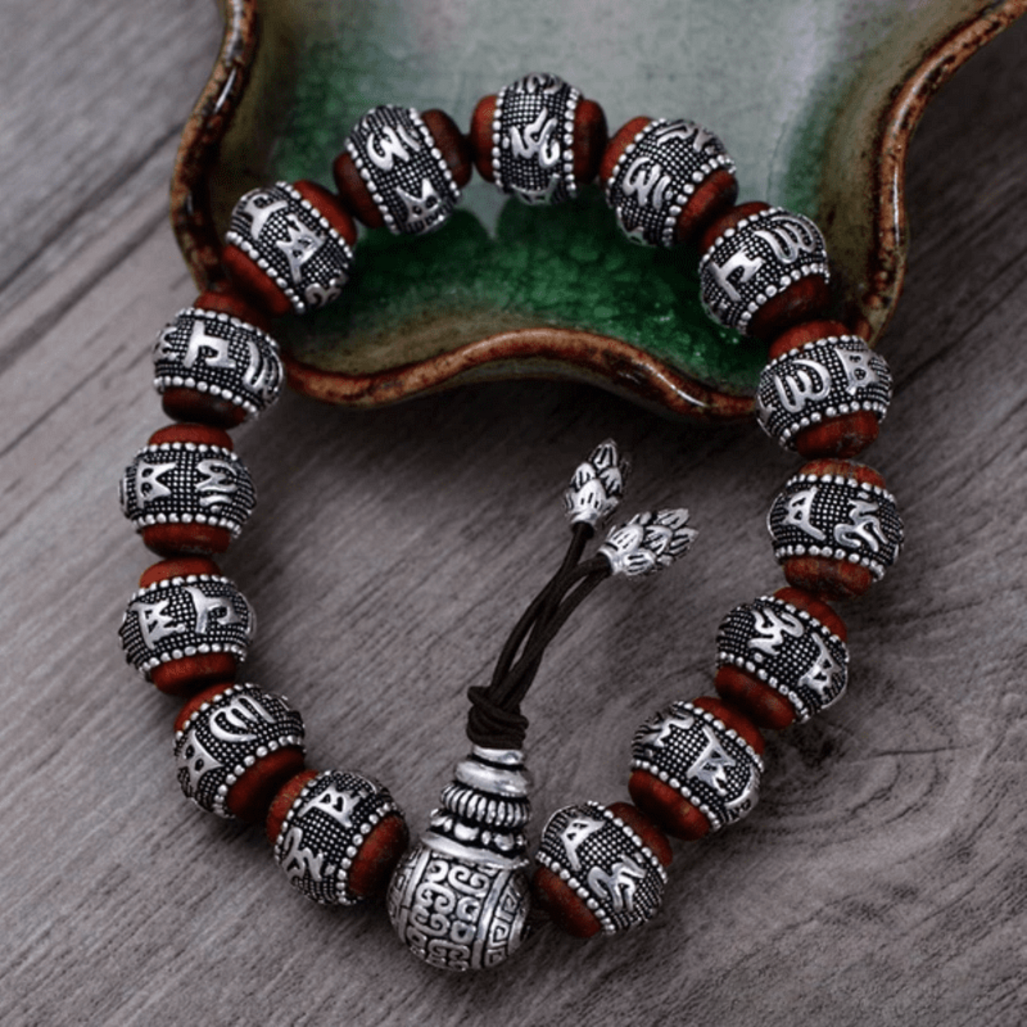 Tibetan solid silver bracelet