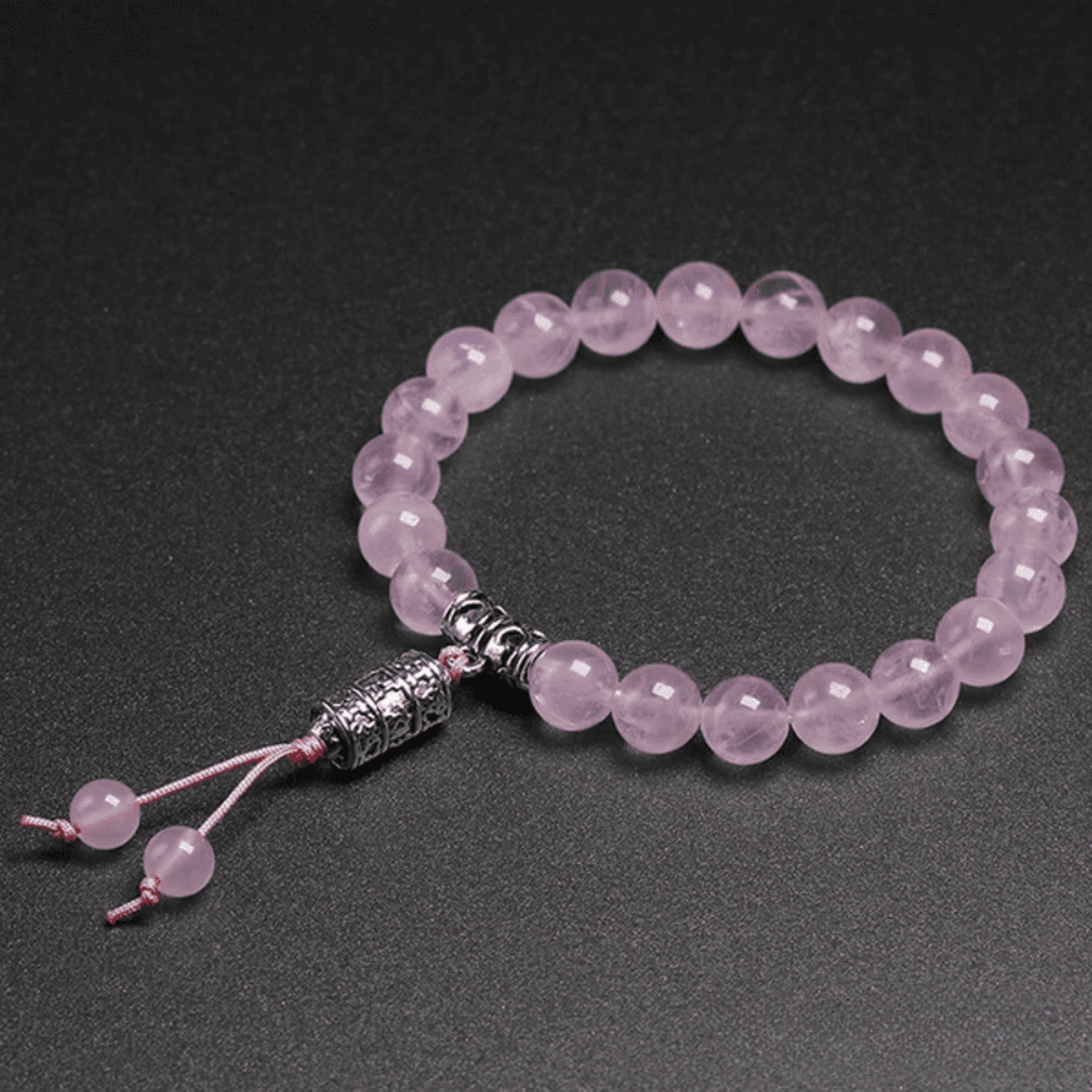 Tibetan Bracelet in Rose Quartz