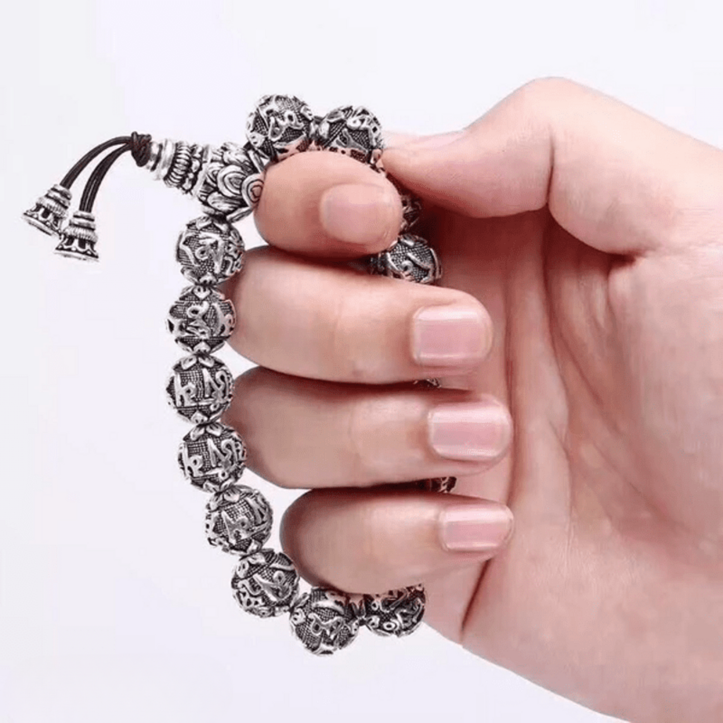 Tibetan bracelet with mantra "Om Mani Padme Hum"