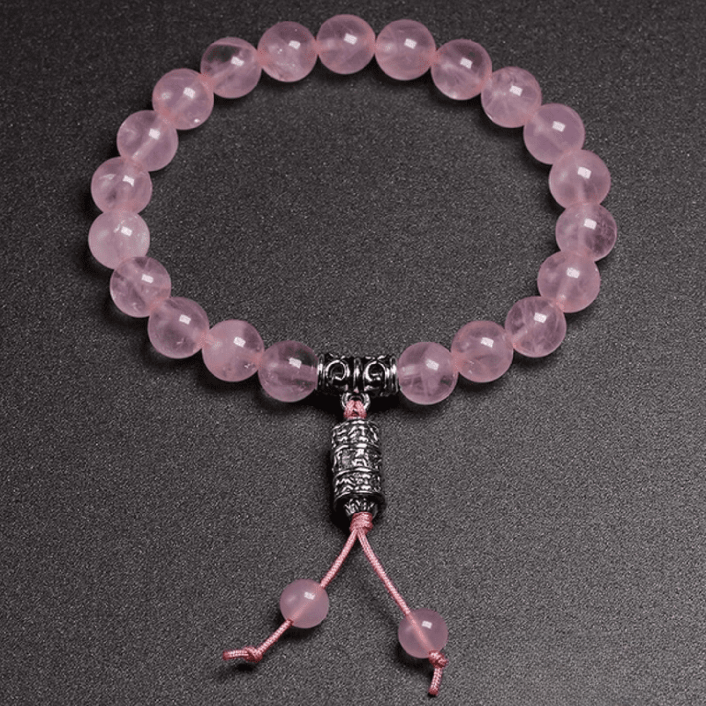 Tibetan Bracelet in Rose Quartz