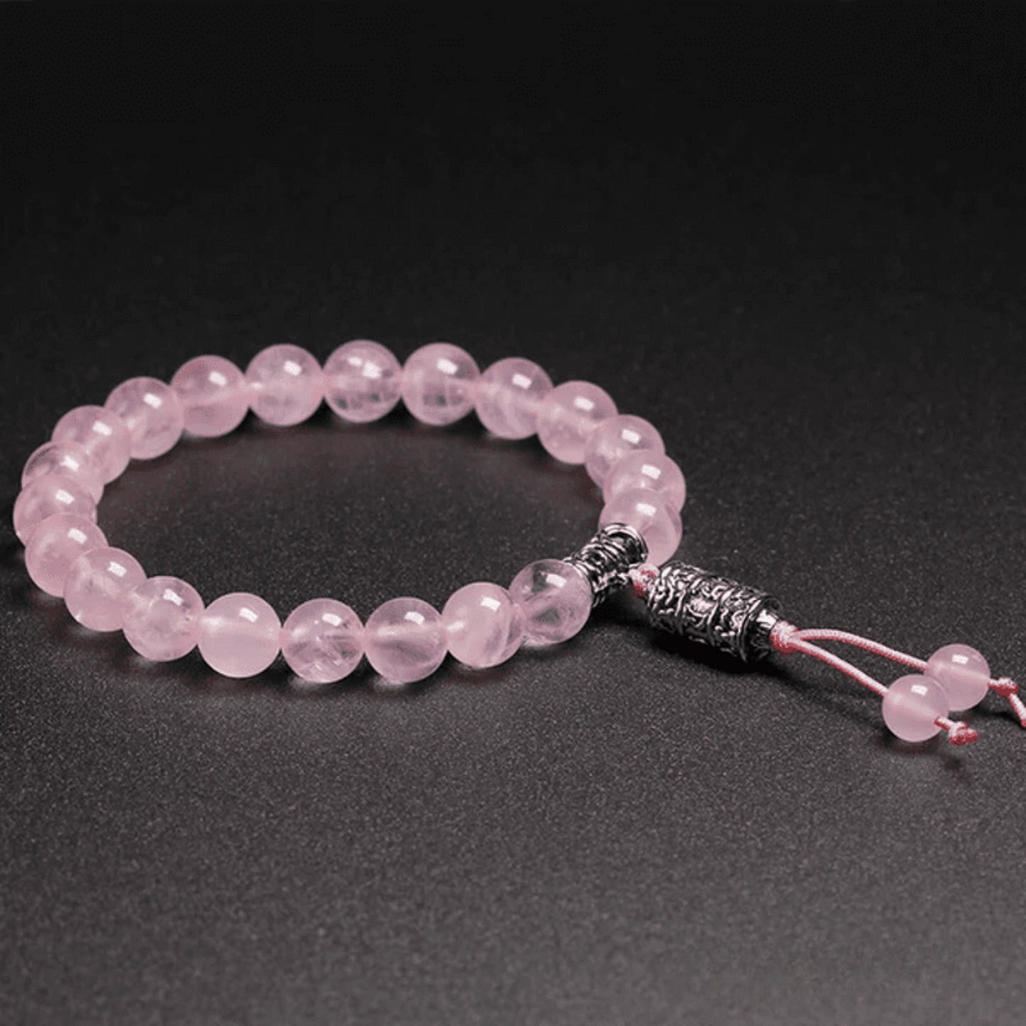 Tibetan Bracelet in Rose Quartz