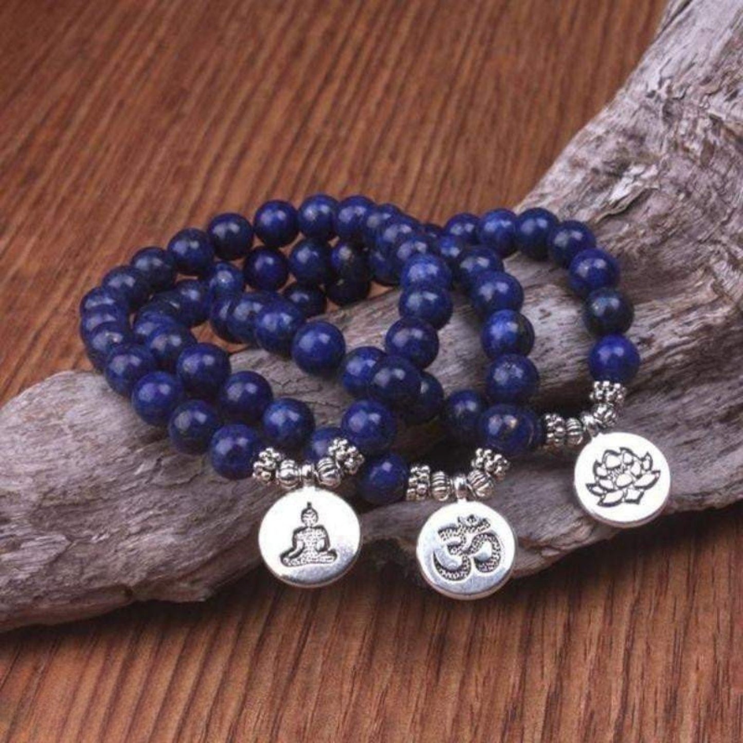 Lapis Lazuli Lotus Bracelet