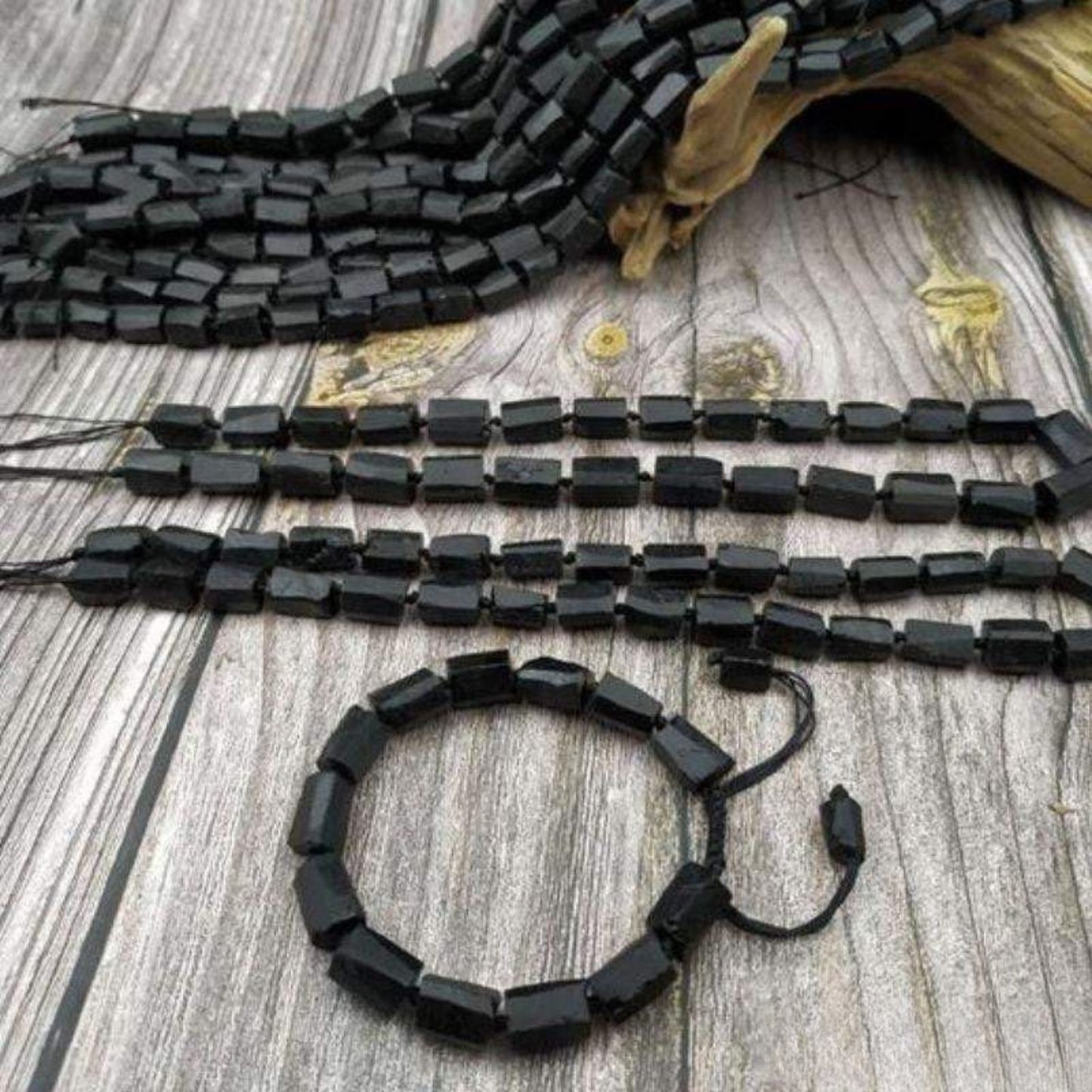 Raw Black Tourmaline Bracelet