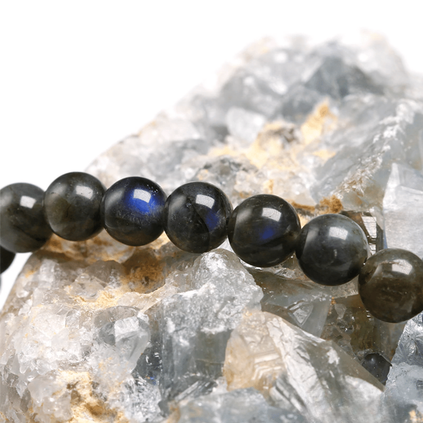Dark labradorite bracelet AAA+ quality