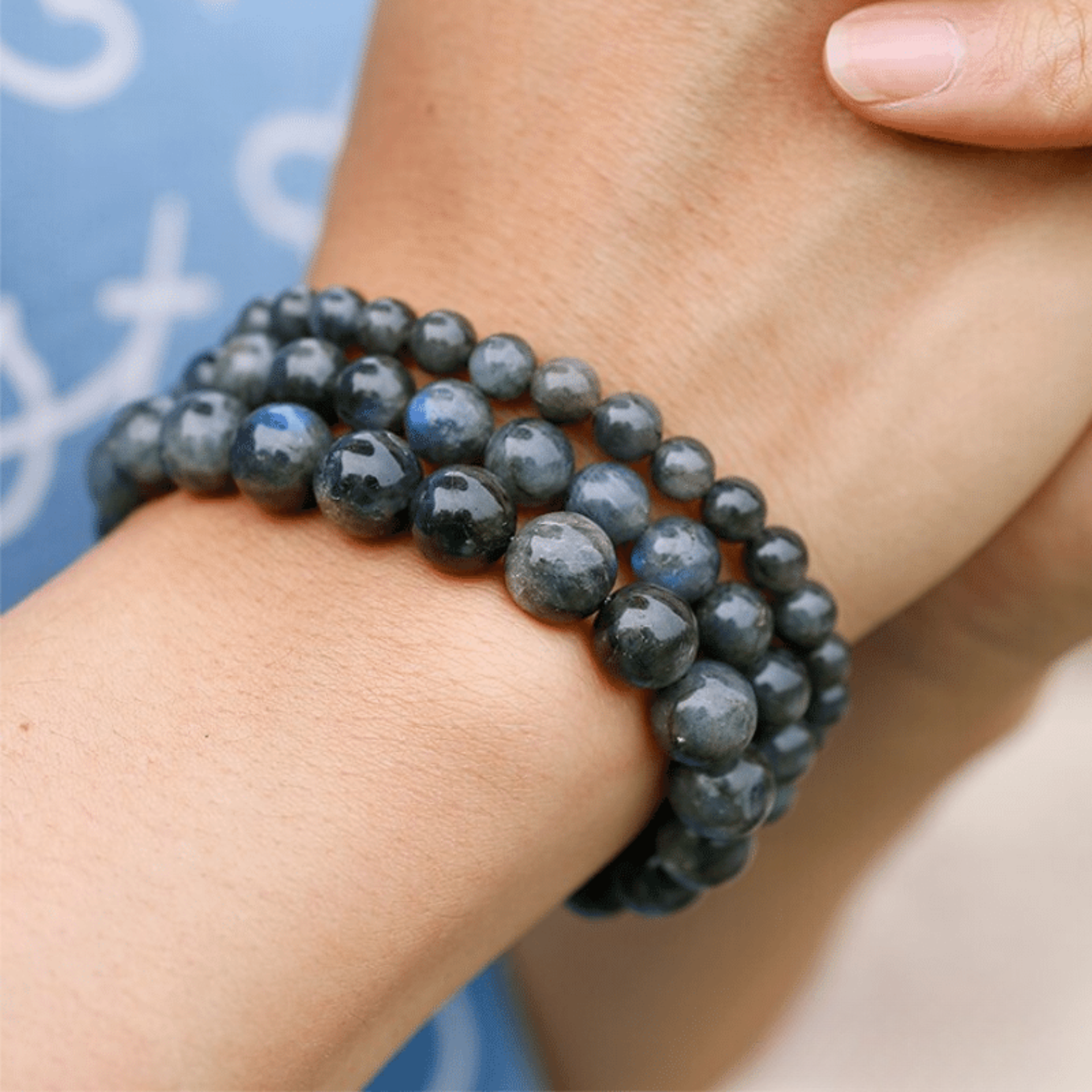 Dark labradorite bracelet AAA+ quality