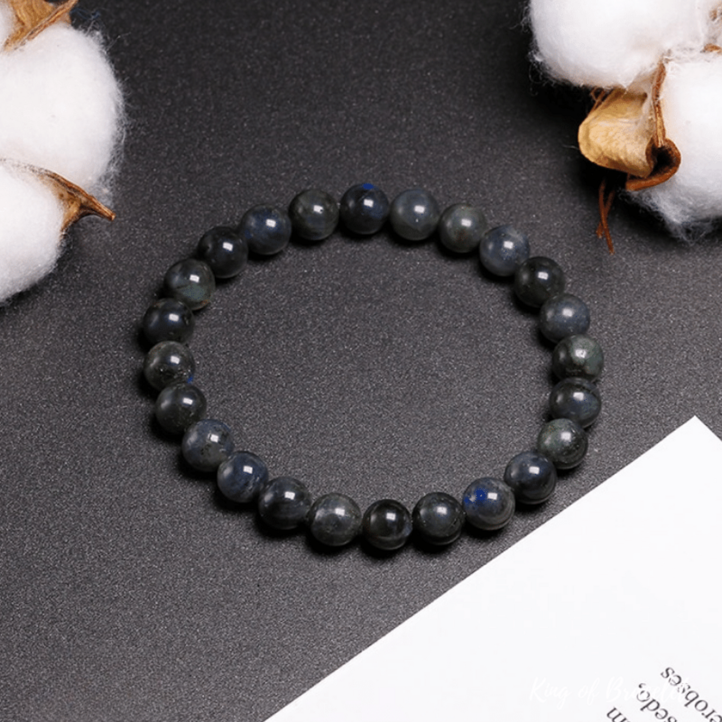 Dark labradorite bracelet AAA+ quality