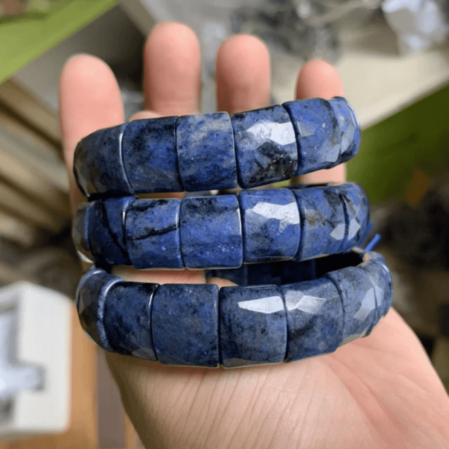 Dumortierite Cuff Bracelet