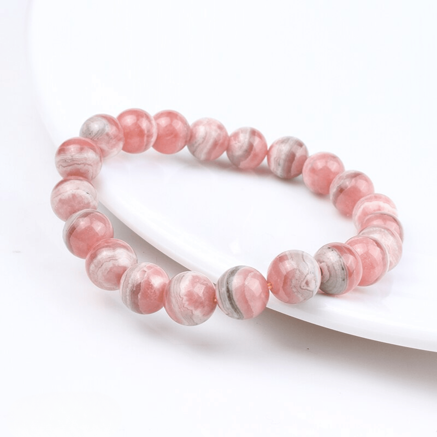 Genuine rhodochrosite bracelet