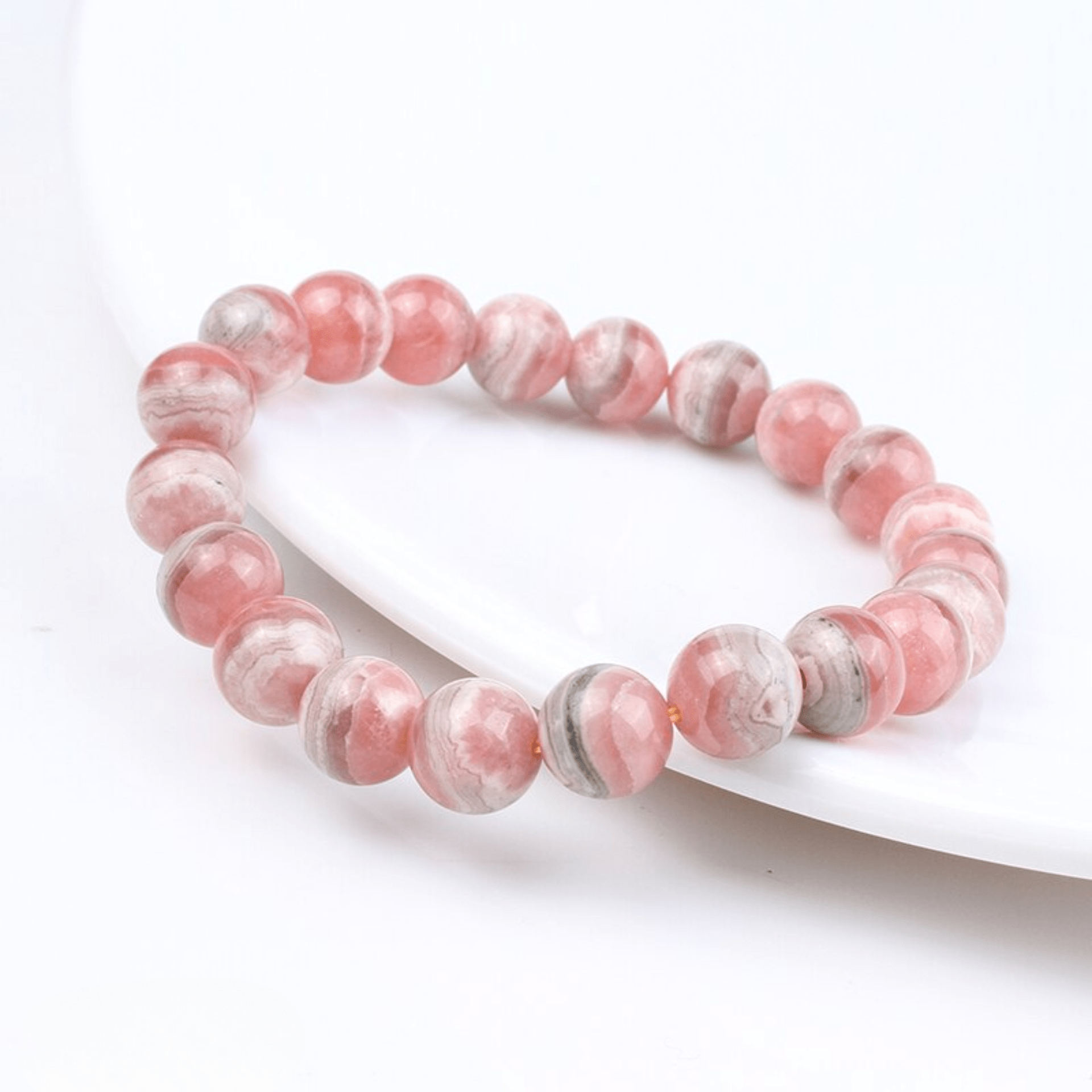 Genuine rhodochrosite bracelet