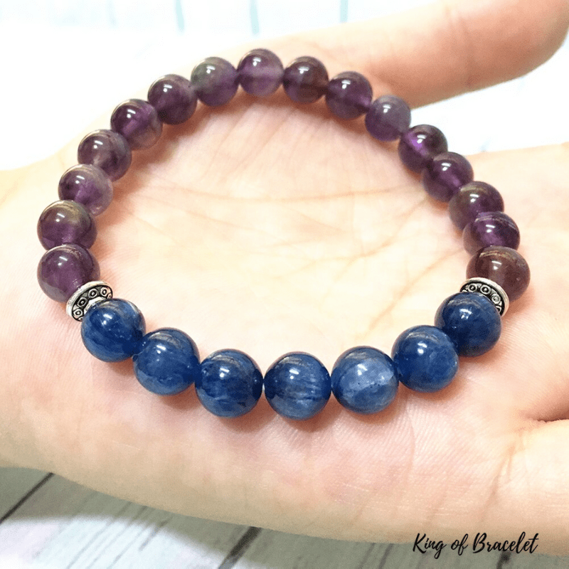 Kyanite and Amethyst Bracelet