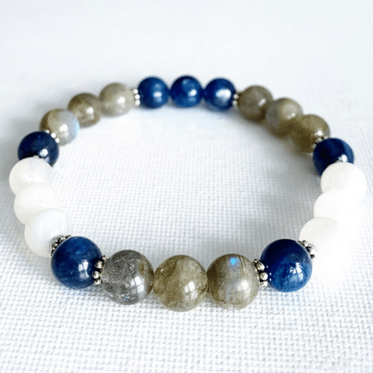 Kyanite, Labradorite and Moonstone Bracelet