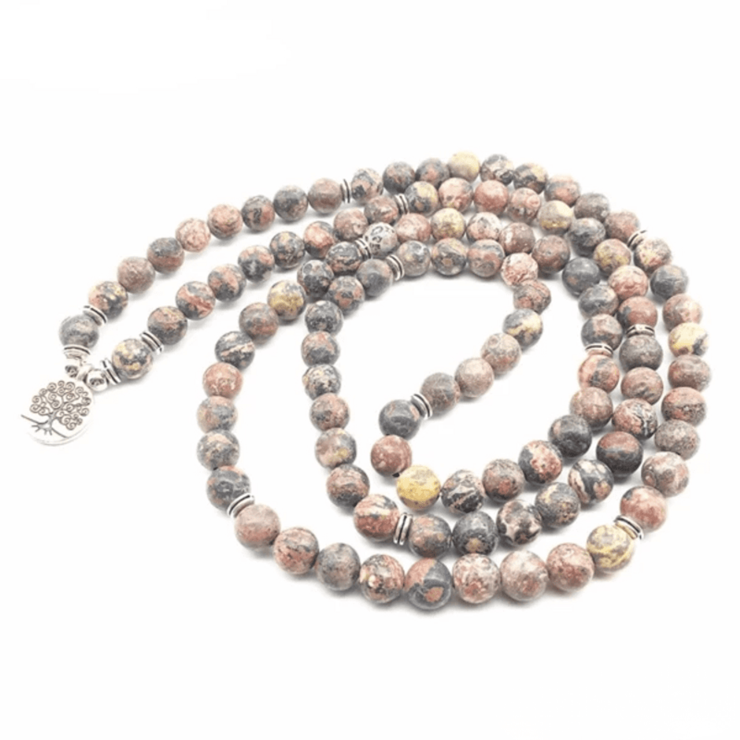 Leopard Jasper Mala Bracelet