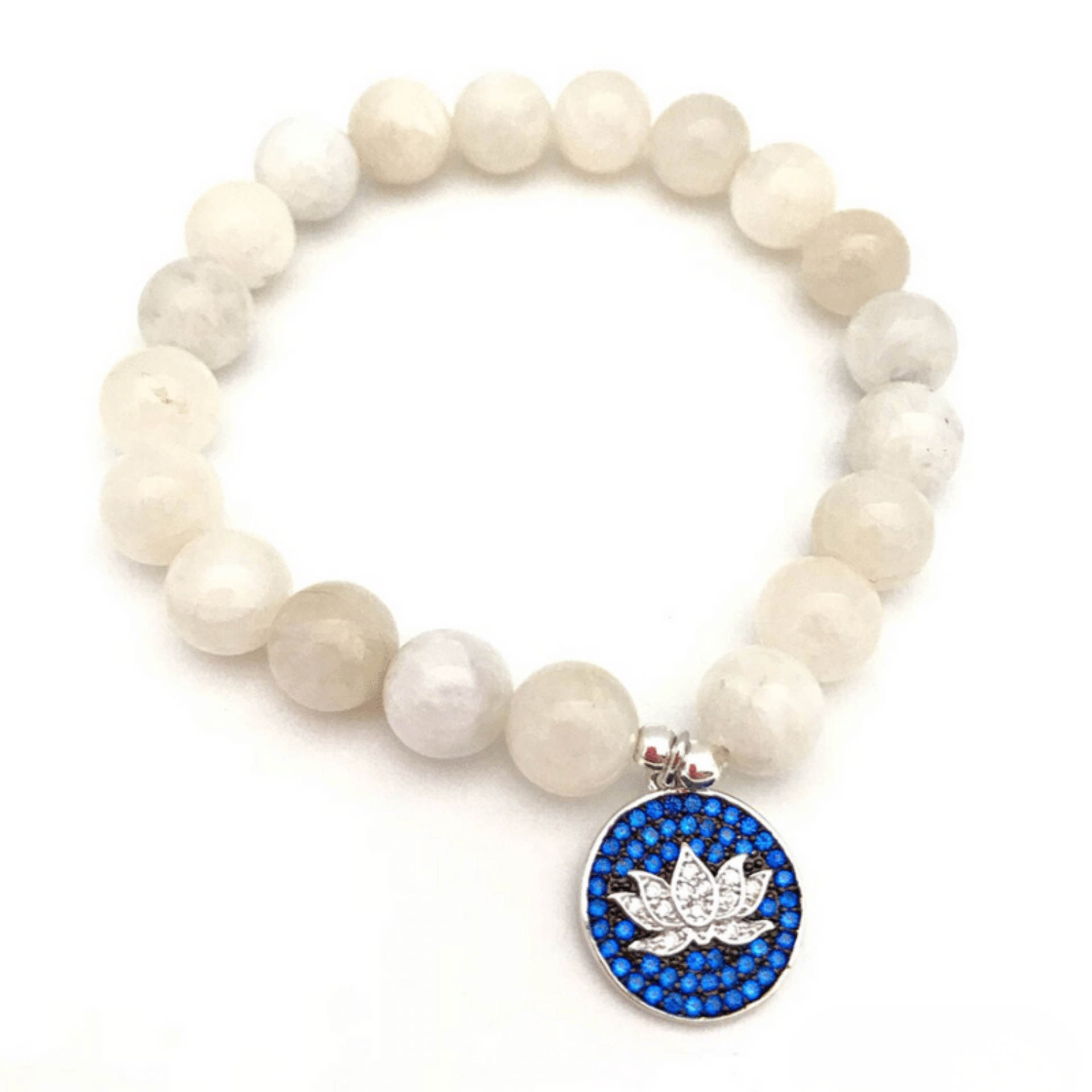 Lotus bracelet in moonstone