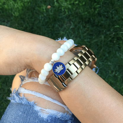 Lotus bracelet in moonstone