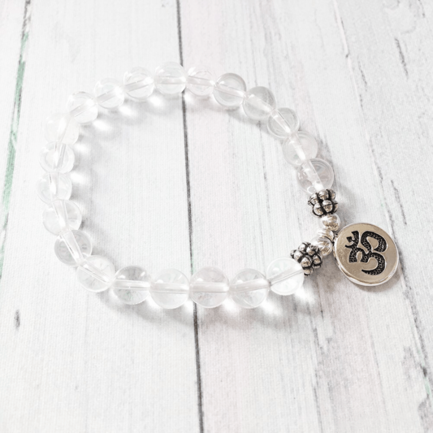 Lotus bracelet in rock crystal