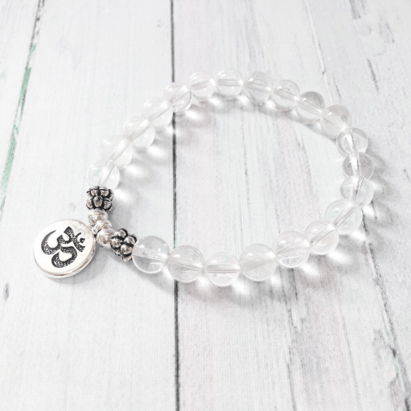 Lotus bracelet in rock crystal