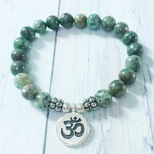OM bracelet in African turquoise