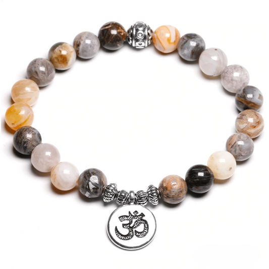 OM bracelet in black onyx