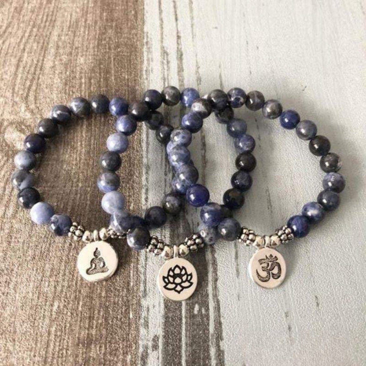 OM bracelet in sodalite