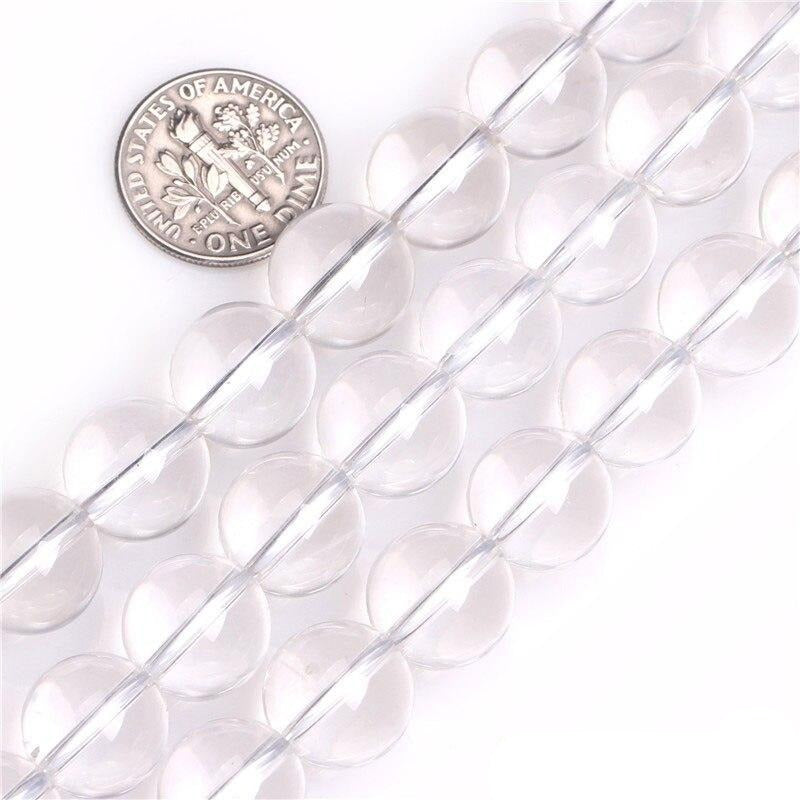 Round rock crystal beads