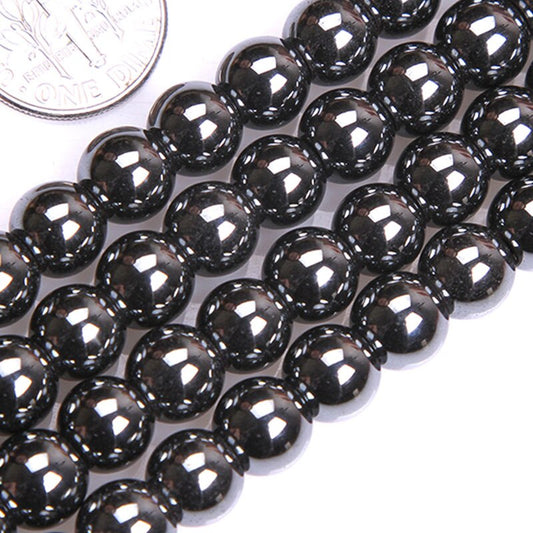 Hematite round beads