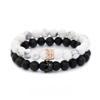 “Queen & King” Couple Distance Bracelets