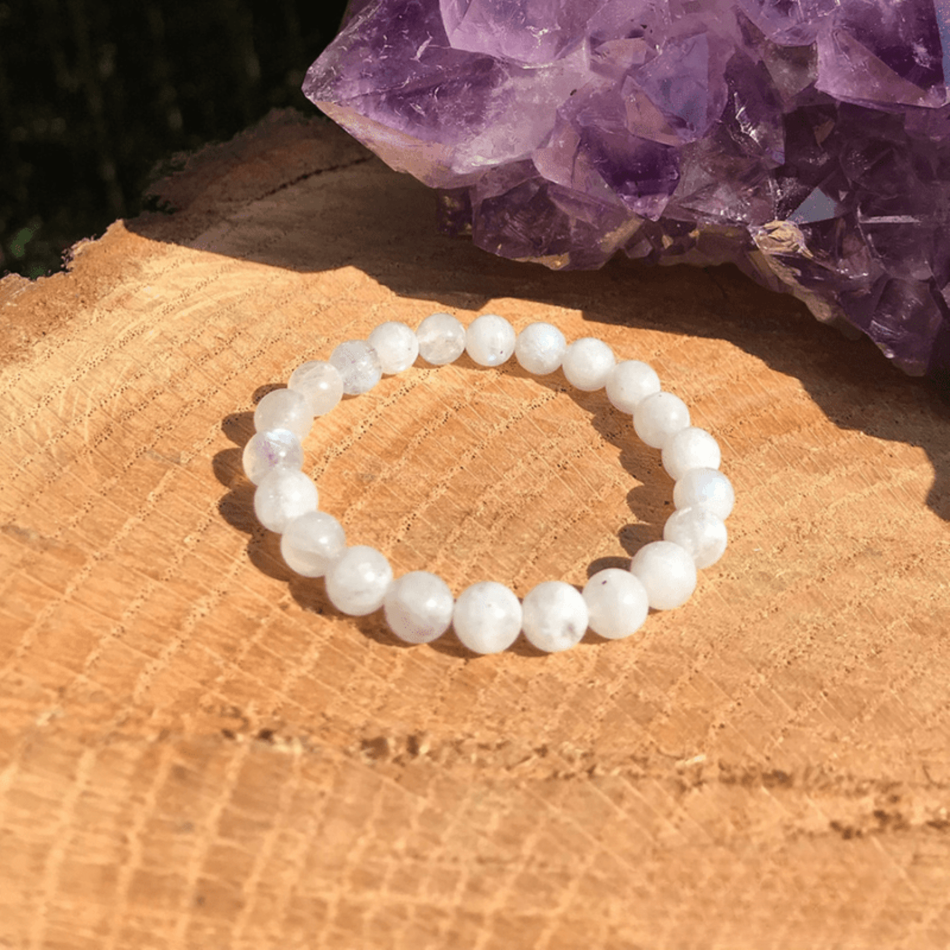 Rainbow moonstone bracelet