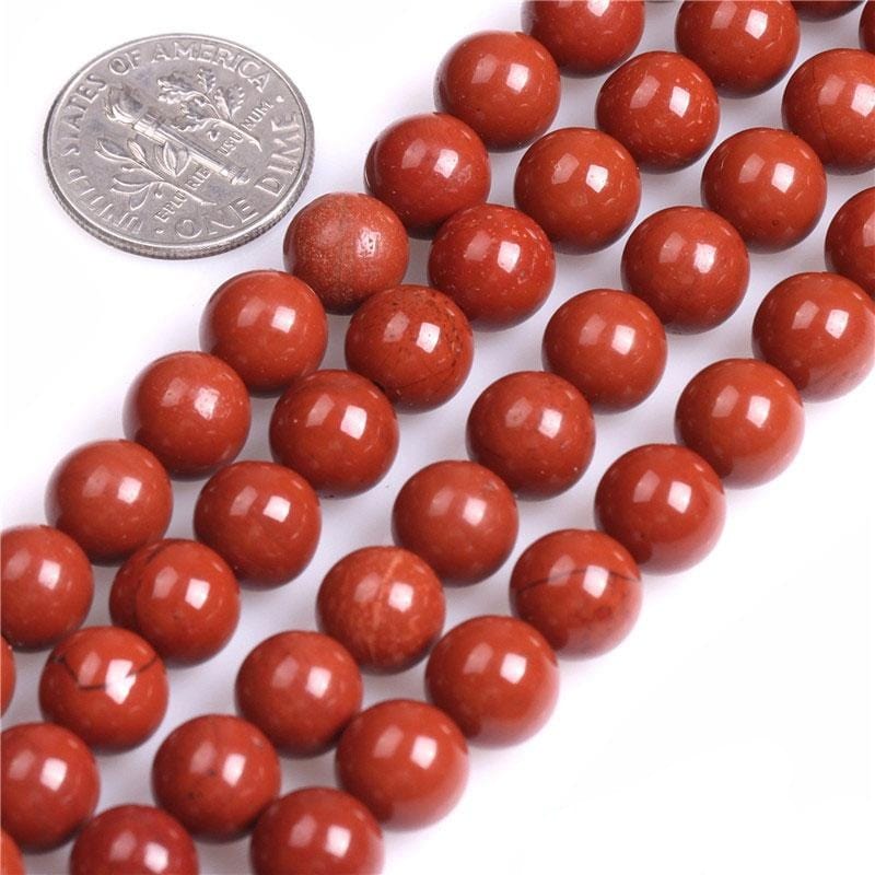 Red jasper round beads