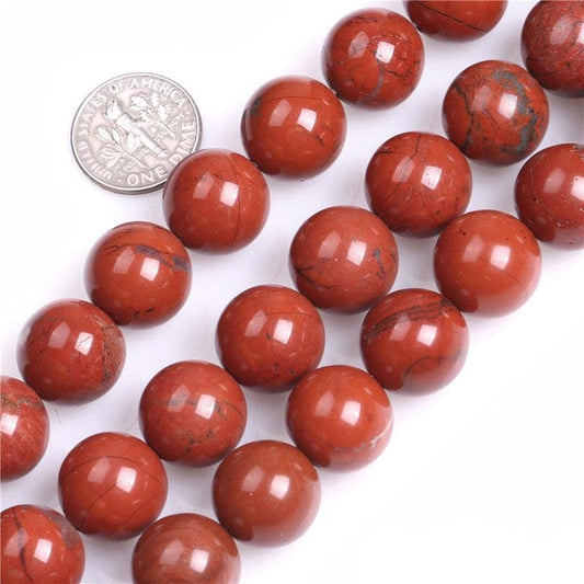 Red jasper round beads