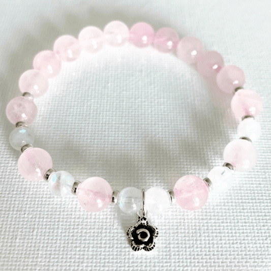 Rose Quartz and Moonstone Bracelet