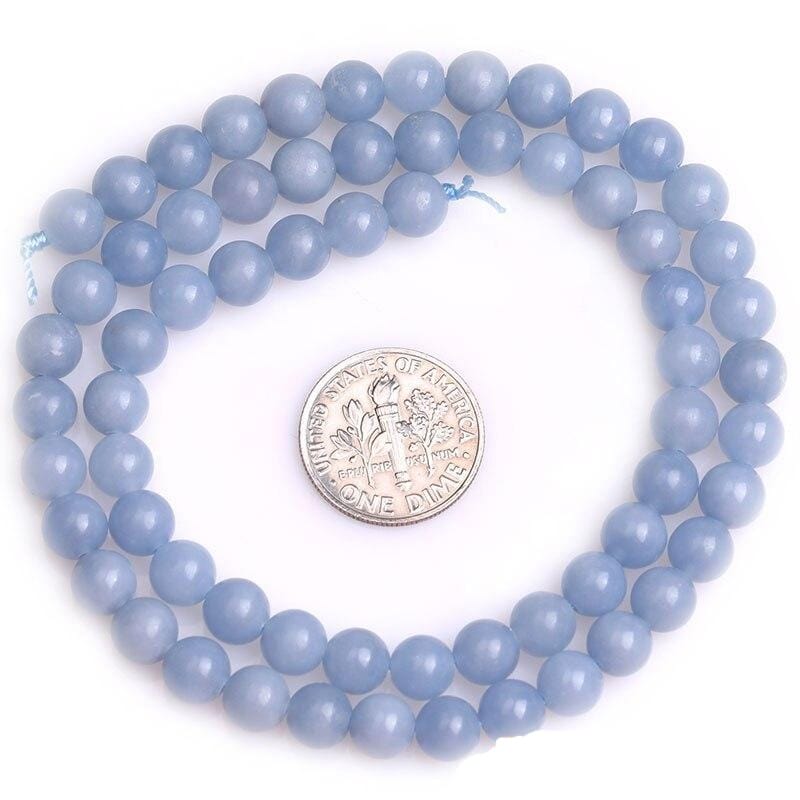 Round angelite beads