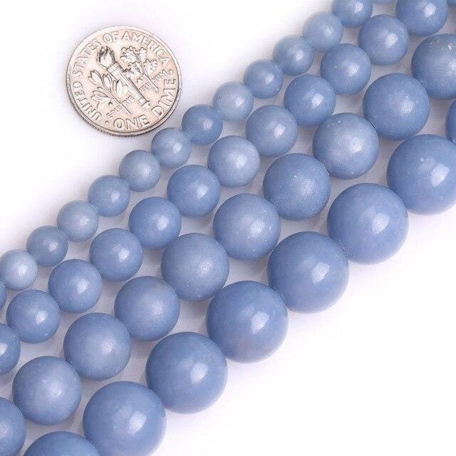 Round angelite beads