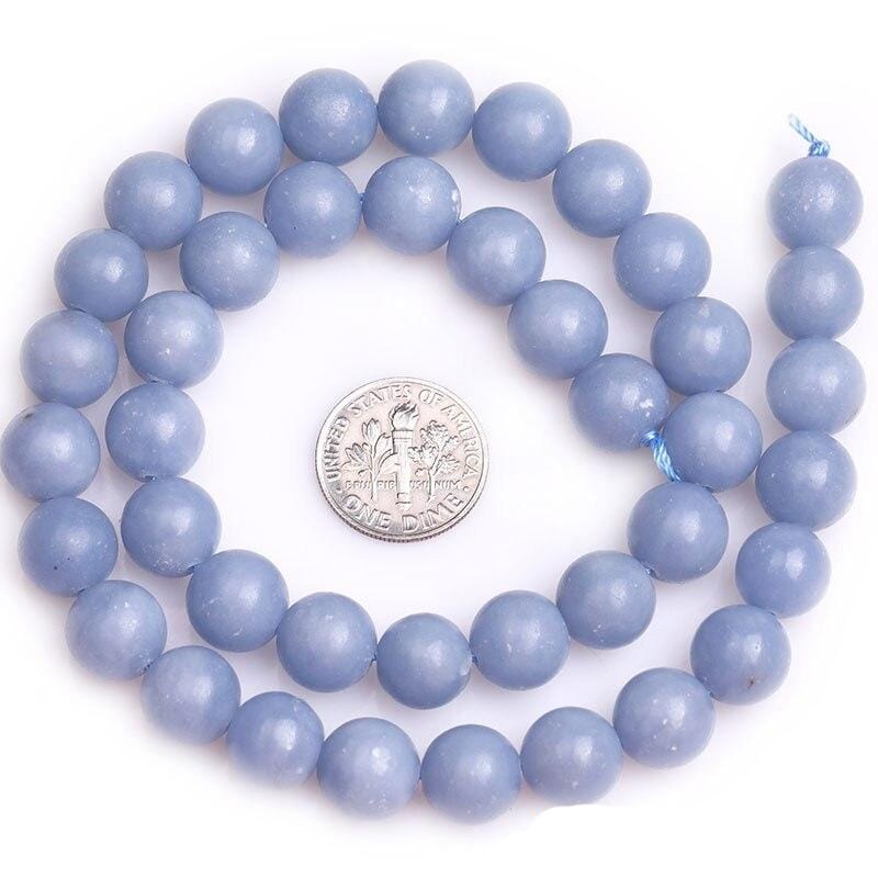 Round angelite beads