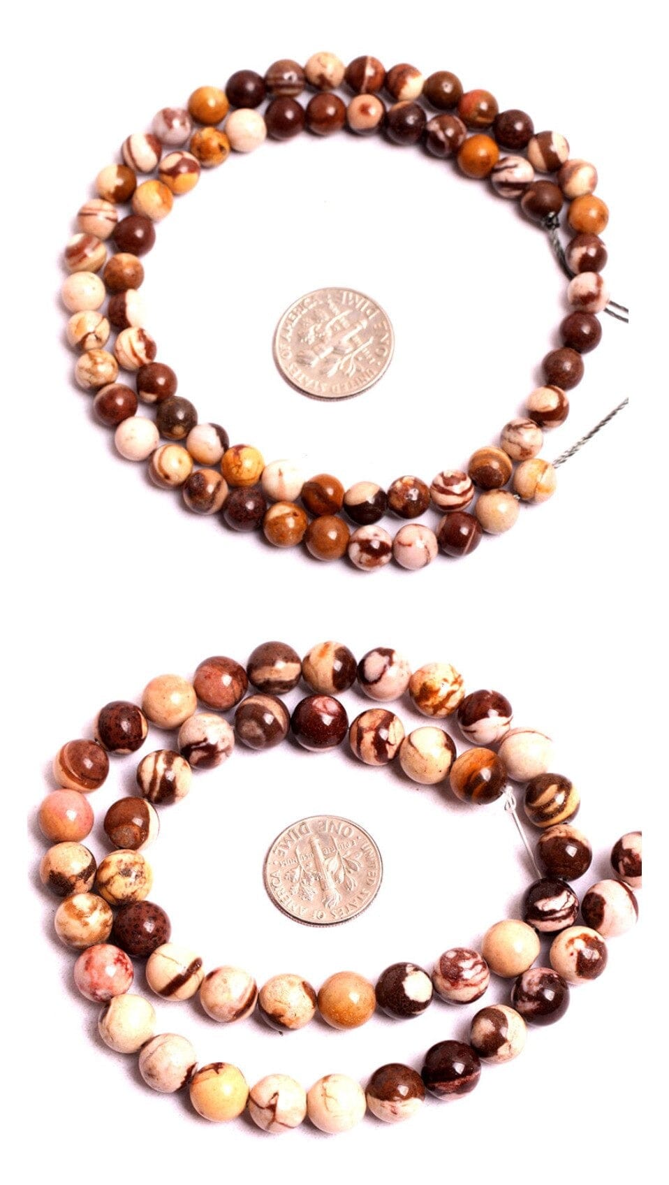 Round Australian jasper beads