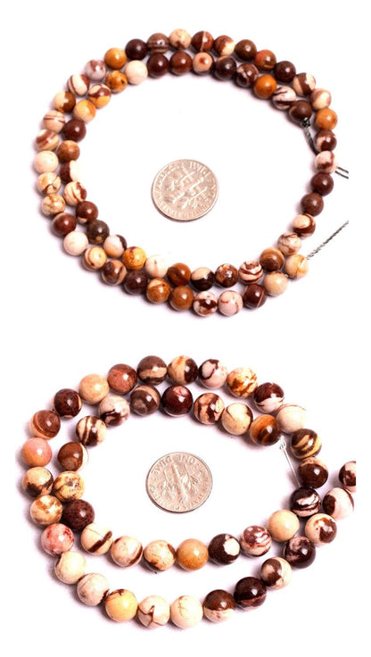 Round Australian jasper beads