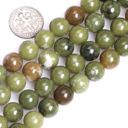 Round Canadian jade beads