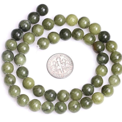 Round Canadian jade beads