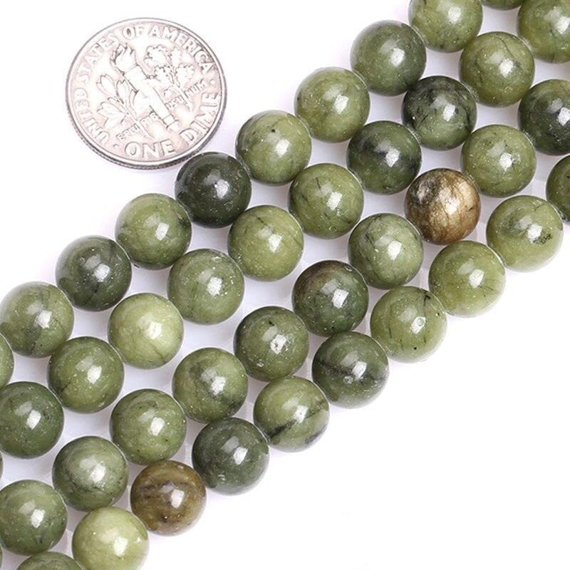 Round Canadian jade beads
