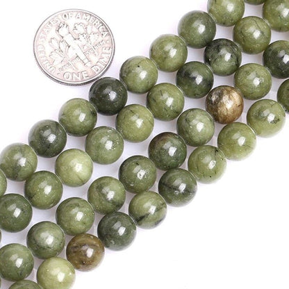Round Canadian jade beads