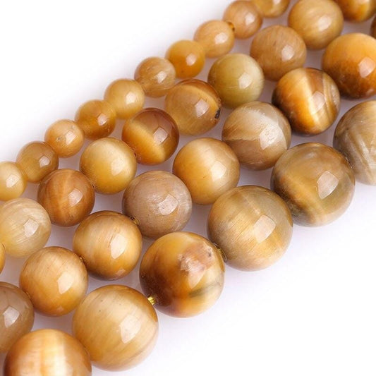 Round golden tiger’s eye beads